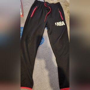 NBA Black Sweatpants with Red Accents